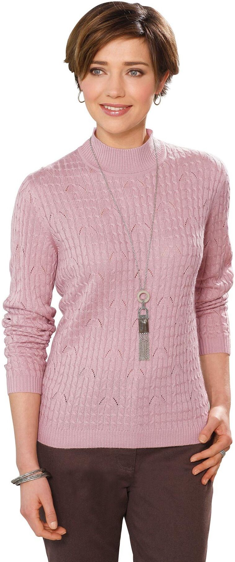 Casual Looks Stehkragenpullover »Pullover«, altrosa-rosé