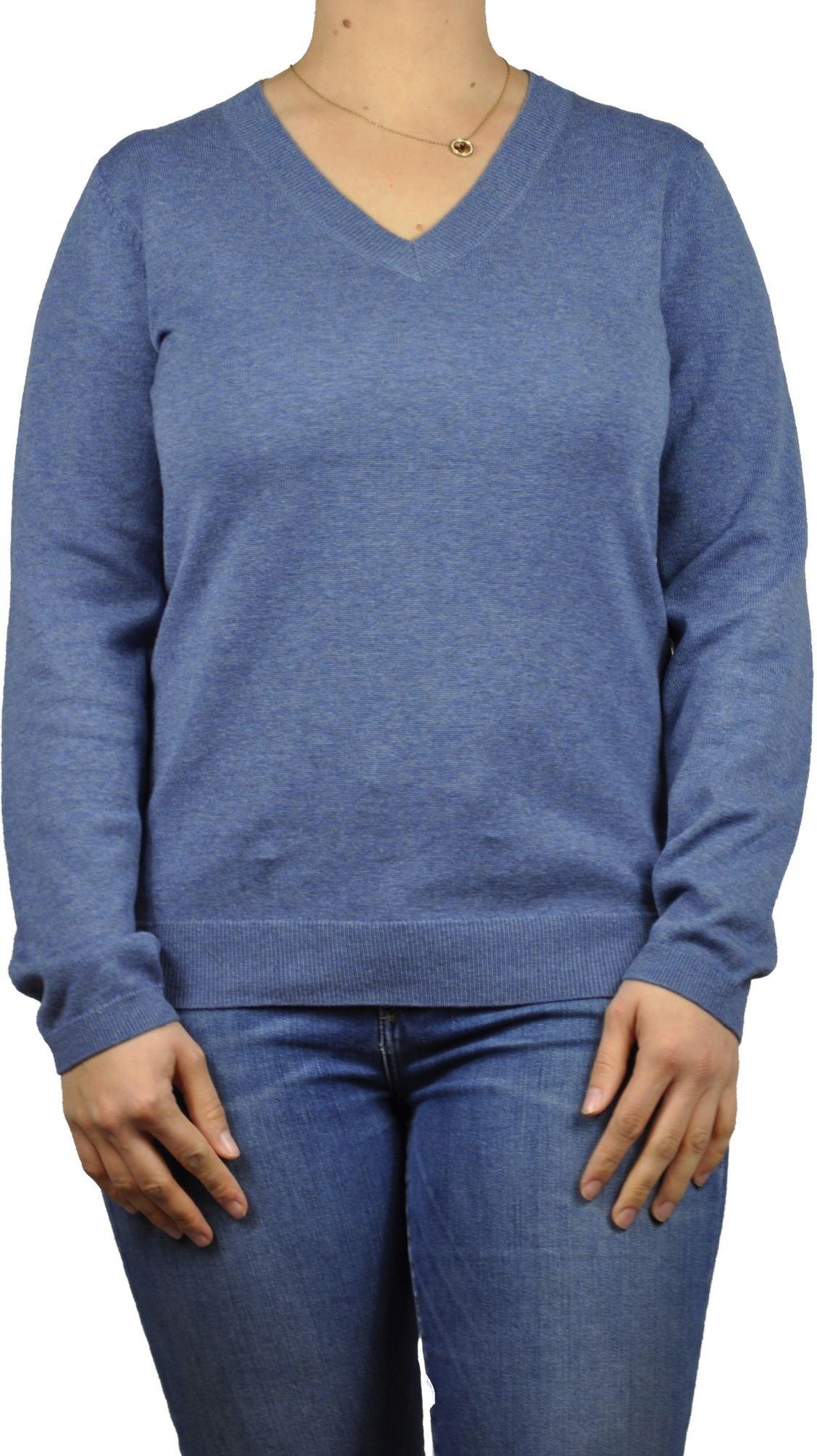 Via APPIA V-Ausschnitt-Pullover »920 062«, Blau (841)