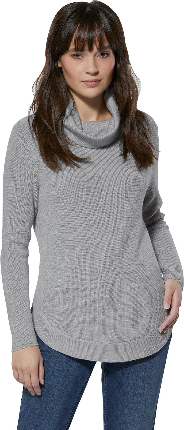 Casual Looks Wollpullover »Merino-Pullover«, grau-meliert