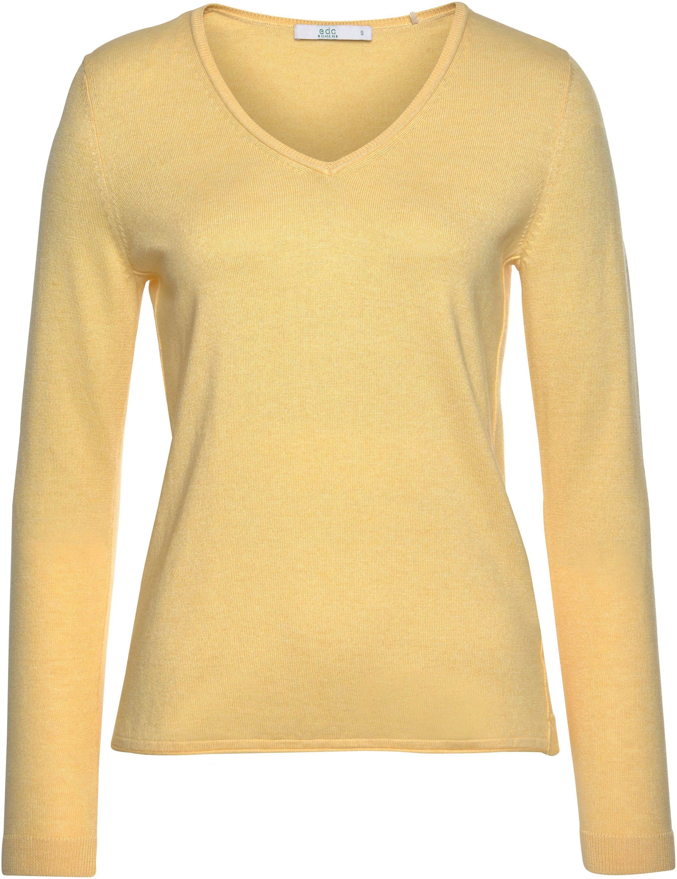 edc by Esprit Strickpullover, yellow