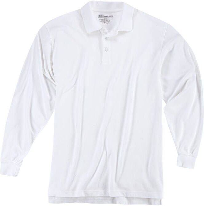 5.11 Tactical 5.11 Professional Polo Long Sleeve, Men (White 010/3XL)