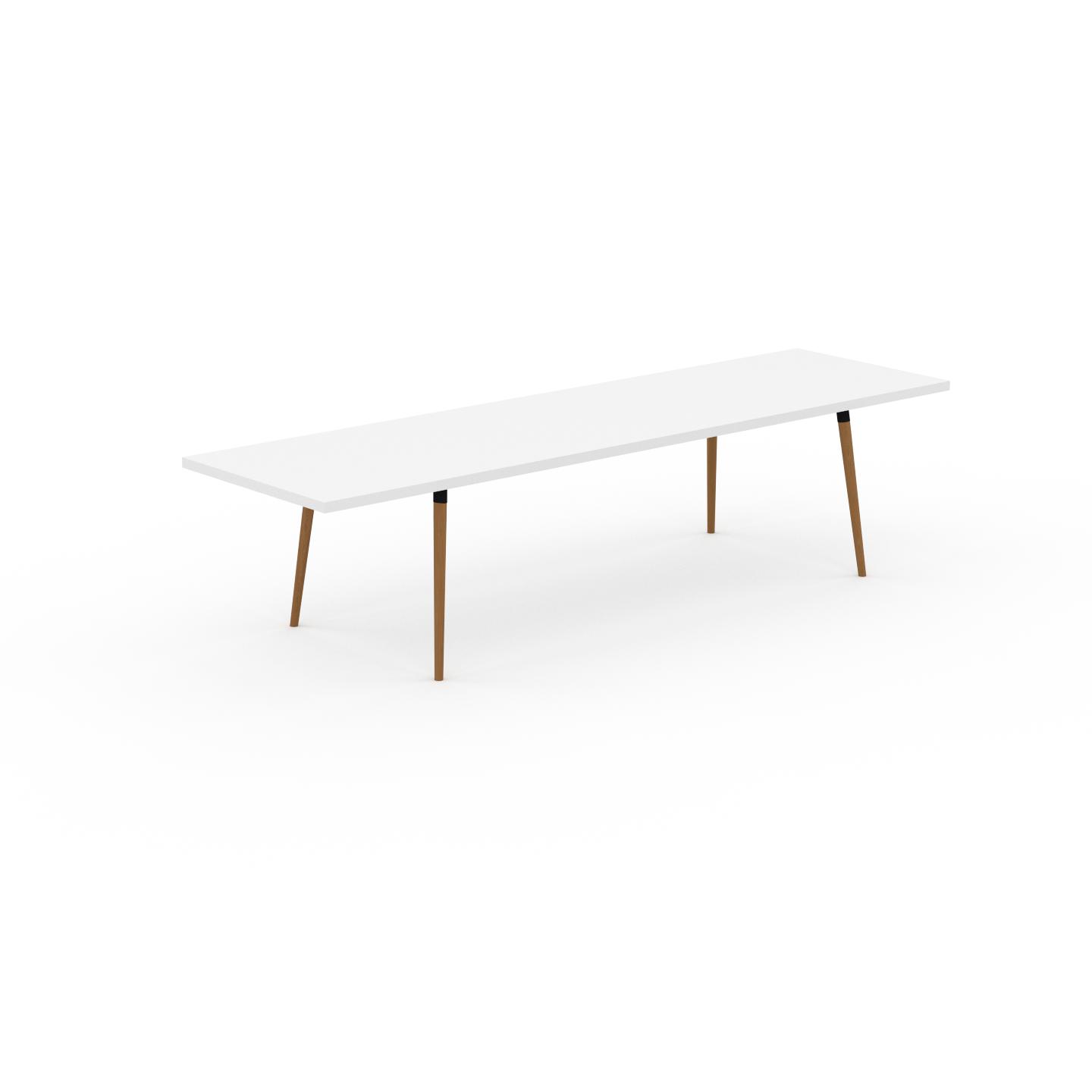 MYCS Designer Esstisch Massivholz Weiß - Individueller Designer-Massivholztisch: Einzigartiges Design - 320 x 75 x 90 cm, Modular