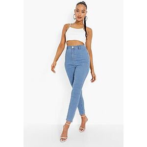 High Waisted Disco Pants  mid blue 34 Female