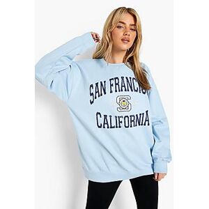 San Francisco Super Oversized Sweatshirt  light blue XS Female