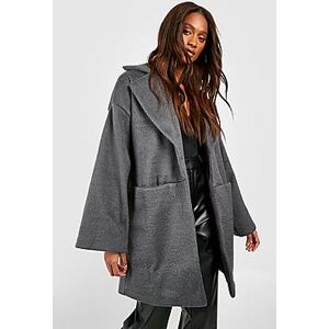 Luxe Textured Wool Look Coat  grey 42 Female