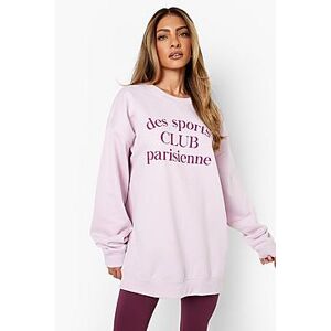Des Sports Club Printed Oversized Sweater  lilac S Female