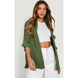 Crepe Kimono  khaki S Female