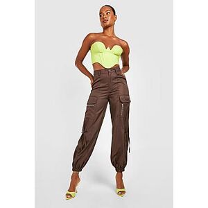 Tall Cuffed Hem Mid Rise Cargo Pants    Female