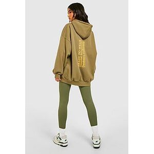 Ready To Wear Puff Print Oversized Hoodie  khaki XS Female