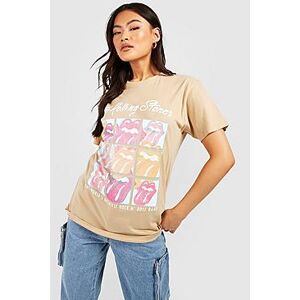 Rolling Stones Graphic Oversized Band T-shirt  sand L Female
