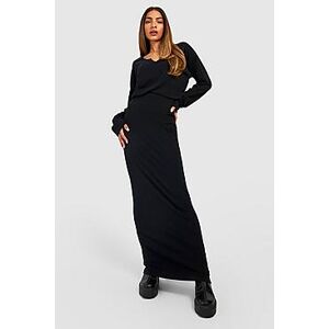 Soft Rib Knit Slouchy Top And Maxi Skirt Set    Female