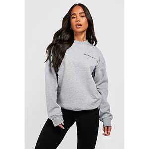 Petite Design Studio Text Print Sweater  grey S Female