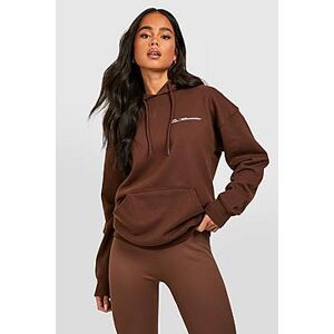 Petite Design Studio Text Print Hoody  chocolate S Female