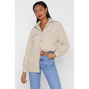 Easy There Oversized Corduroy Shirt  ecru 32 Female