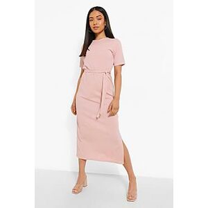 Petite Midi Belted T-shirt Dress  blush 40 Female