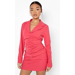 Petite Ruched Front Blazer Dress  raspberry 42 Female