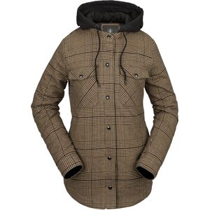 Volcom Hooded Flannel Caramel M CARAMEL