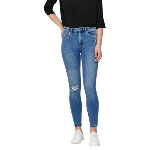 Only Mila Life High Waist Skinny Destroy Bj139945 Jeans Blå 28 / 34 Kvinde