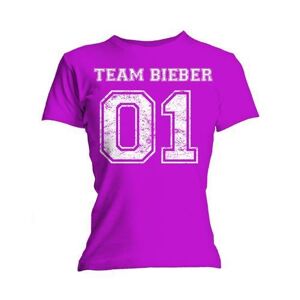 Justin Bieber Ladies T-Shirt: Team Bieber (Skinny Fit) (Medium)