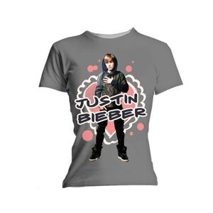 Justin Bieber Ladies T-Shirt: Cut Out Hearts (Skinny Fit) (Large)