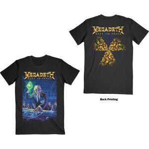 Megadeth Unisex T-Shirt: Rust In Peace 30th Anniversary (Back Print) (Medium)