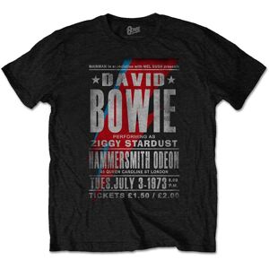 David Bowie Unisex T-Shirt: Hammersmith Odeon (Large)