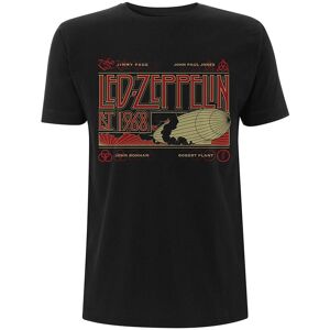 Led Zeppelin Unisex T-Shirt: Zeppelin & Smoke (X-Large)