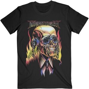 Megadeth Unisex T-Shirt: Flaming Vic (Small)