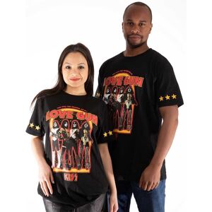 Kiss Unisex T-Shirt: Love Gun Stars (Sleeve Print) (Large)