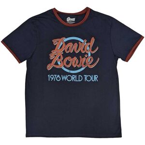 David Bowie Unisex Ringer T-Shirt: 1978 World Tour (Large)