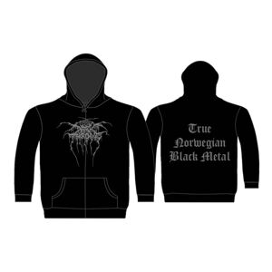 DARKTHRONE - TRUE NORWEGIAN BLACK METAL ZIPPED HOODIE (LARGE)