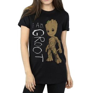 Guardians Of The Galaxy Womens/Ladies I Am Groot Scribble Boyfriend T-Shirt