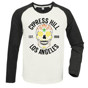Amplified Unisex Adult Floral Skull Cypress Hill Vintage Long-Sleeved T-Shirt