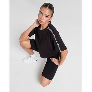 Emporio Armani EA7 Logo Crop T-Shirt, Black