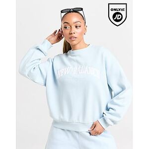 New Balance Logo Crew Sweatshirt Dame, Blue