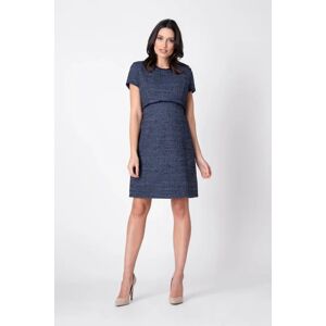 Seraphine Kiara A Line Tweed Kjole Til Gravide, Blåvævet - Seraphine - Dress - Buump