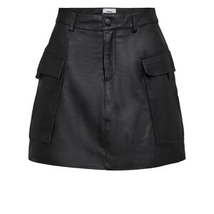 Numph DK Nümph - NUCAREN LEATHER SKIRT - Caviar - 38