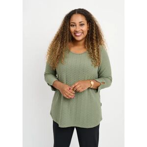 Pont Neuf - Bluse - Pnnelly - Khaki Green 3XL/54-56 Grøn Dame