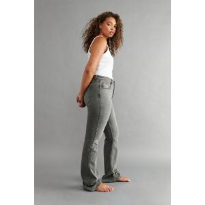 Gina Tricot - Full length flare jeans - Flare jeans- Grey - 44 - Female  Female Grey