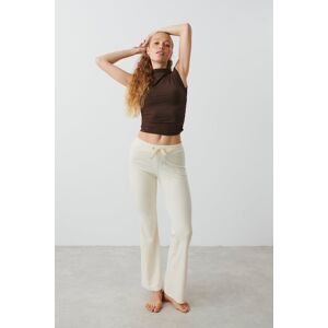 Gina Tricot - Velour trousers - Joggingbukser- White - XXS - Female  Female White