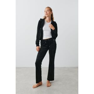 Gina Tricot - Velour trousers - Joggingbukser- Black - XXS - Female  Female Black