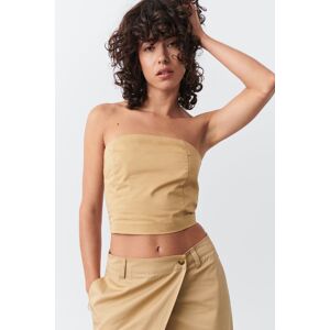 Gina Tricot - Chino corset - korset-toppe- Beige - L - Female  Female Beige