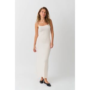 Gina Tricot - Soft touch maxi slip dress - lange kjoler- White - M - Female  Female White