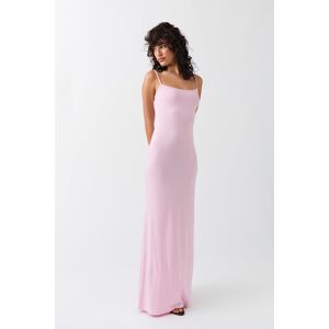 Gina Tricot - Soft touch maxi slip dress - lange kjoler- Pink - M - Female  Female Pink