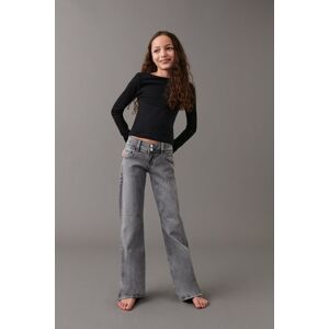 Gina Tricot - Low flare star jeans - young-low-waist- Grey - 170 - Female  Female Grey