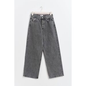 Gina Tricot - Baggy tall wide jeans - loose jeans- Grey - 36 - Female  Female Grey