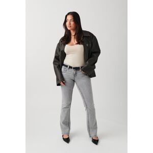 Gina Tricot - Y2k low bootcut jeans - low waist jeans- Grey - 38 - Female  Female Grey