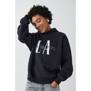 Gina Tricot - Printed hoodie - hoodies- Black - XS - Female  Female Black