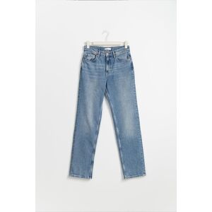 Gina Tricot - Mid straight tall jeans - mid waist jeans- Blue - 32 - Female  Female Blue