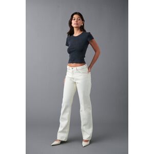 Gina Tricot - Full length jeans - Highwaist Jeans- White - 34 - Female  Female White